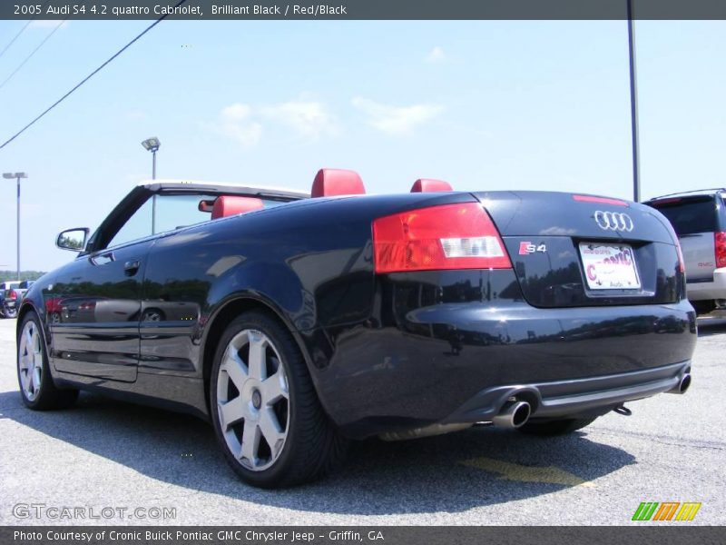 Brilliant Black / Red/Black 2005 Audi S4 4.2 quattro Cabriolet
