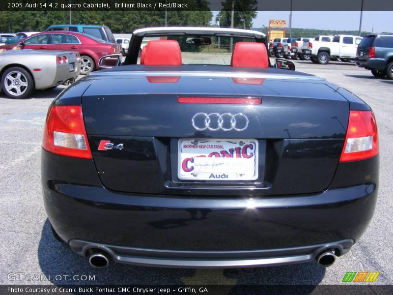 Brilliant Black / Red/Black 2005 Audi S4 4.2 quattro Cabriolet
