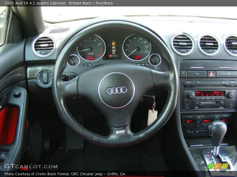 Brilliant Black / Red/Black 2005 Audi S4 4.2 quattro Cabriolet