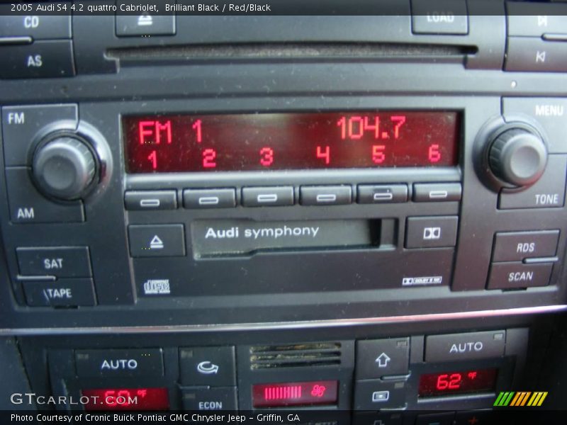 Brilliant Black / Red/Black 2005 Audi S4 4.2 quattro Cabriolet