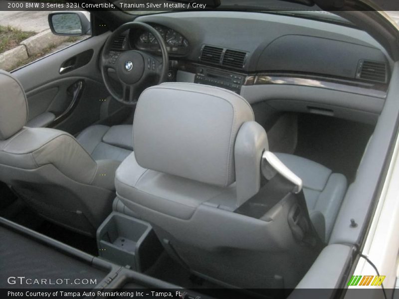 Titanium Silver Metallic / Grey 2000 BMW 3 Series 323i Convertible