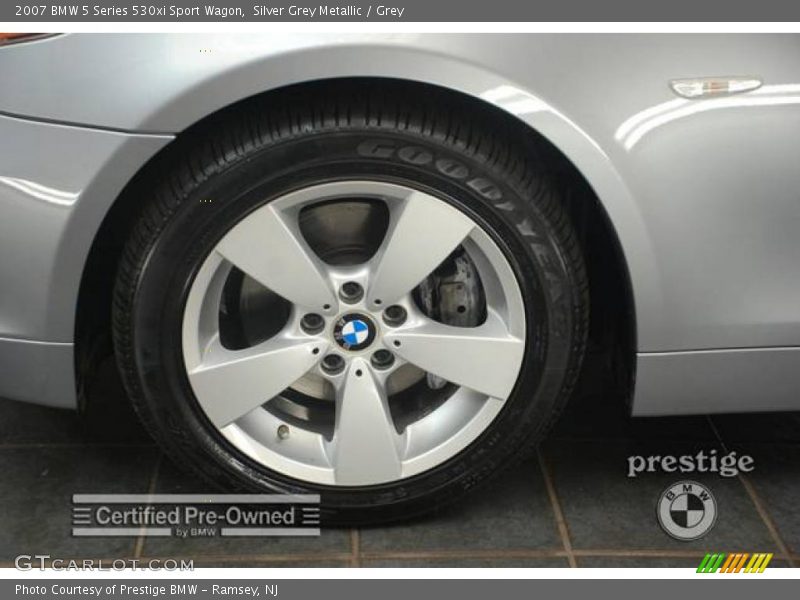 Silver Grey Metallic / Grey 2007 BMW 5 Series 530xi Sport Wagon