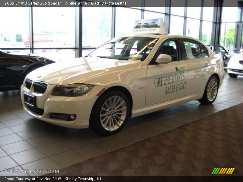 Alpine White / Black Dakota Leather 2009 BMW 3 Series 335d Sedan