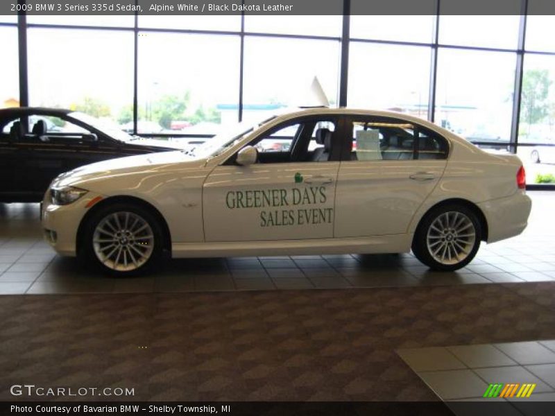 Alpine White / Black Dakota Leather 2009 BMW 3 Series 335d Sedan