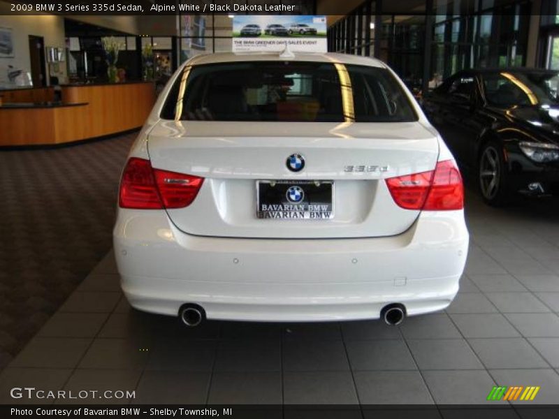 Alpine White / Black Dakota Leather 2009 BMW 3 Series 335d Sedan