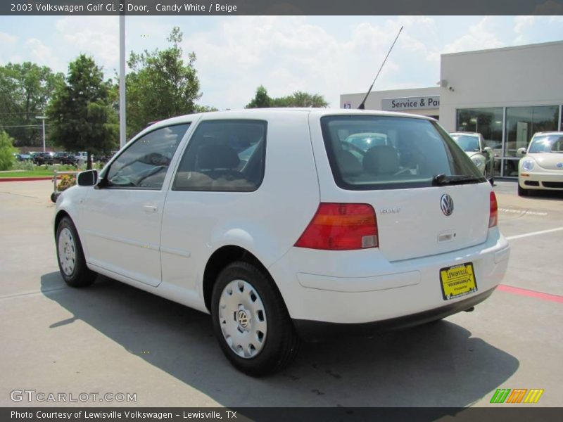 Candy White / Beige 2003 Volkswagen Golf GL 2 Door
