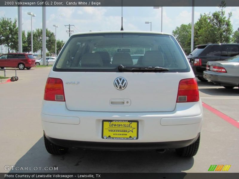 Candy White / Beige 2003 Volkswagen Golf GL 2 Door