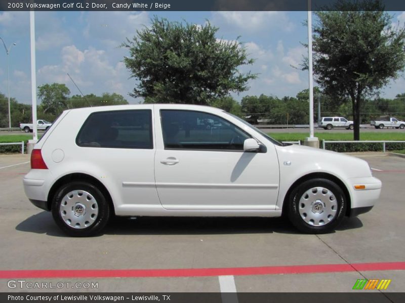 Candy White / Beige 2003 Volkswagen Golf GL 2 Door