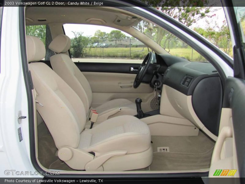 Candy White / Beige 2003 Volkswagen Golf GL 2 Door