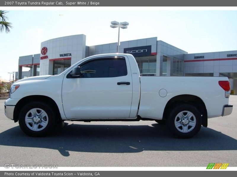 Super White / Beige 2007 Toyota Tundra Regular Cab