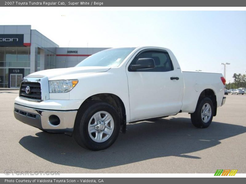 Super White / Beige 2007 Toyota Tundra Regular Cab