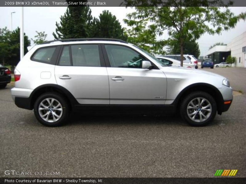 Titanium Silver Metallic / Black 2009 BMW X3 xDrive30i