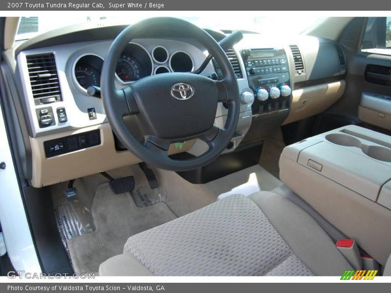 Super White / Beige 2007 Toyota Tundra Regular Cab