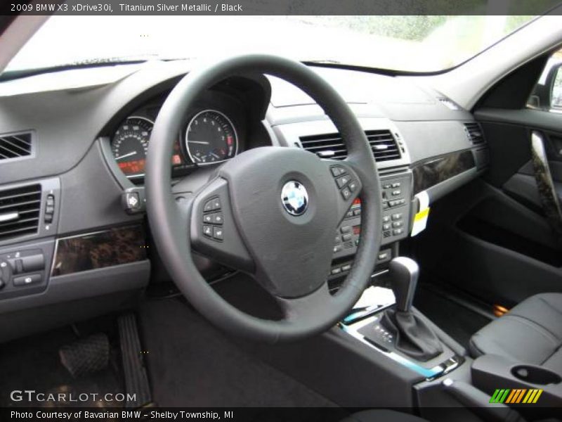 Titanium Silver Metallic / Black 2009 BMW X3 xDrive30i