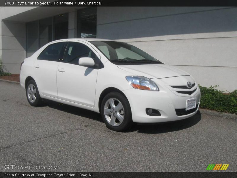 Polar White / Dark Charcoal 2008 Toyota Yaris S Sedan