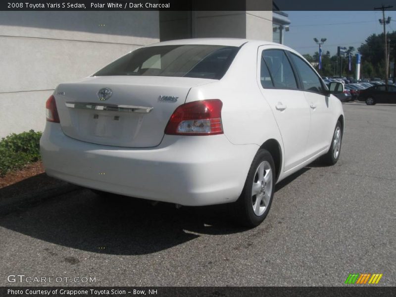 Polar White / Dark Charcoal 2008 Toyota Yaris S Sedan