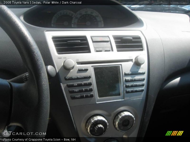 Polar White / Dark Charcoal 2008 Toyota Yaris S Sedan