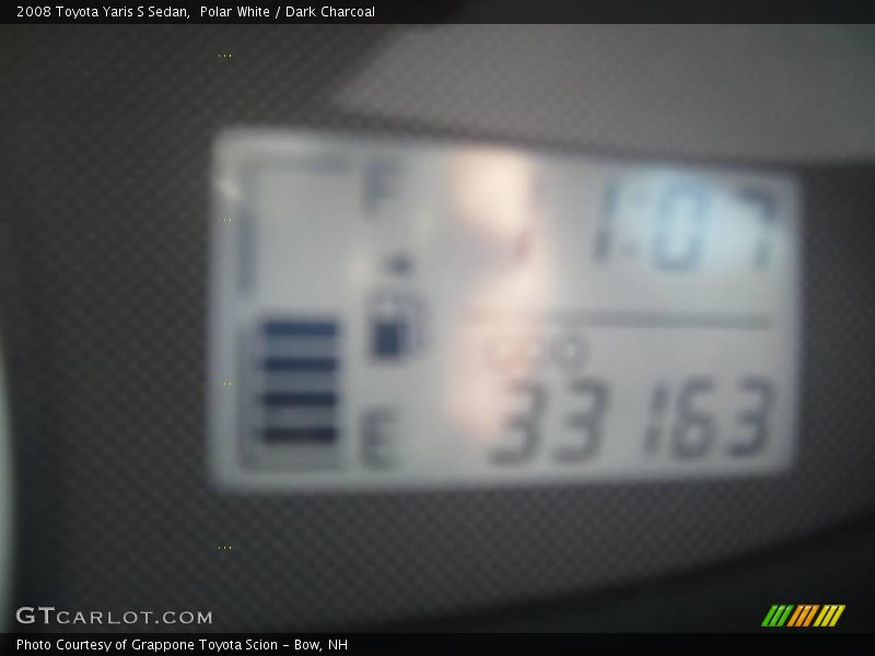 Polar White / Dark Charcoal 2008 Toyota Yaris S Sedan