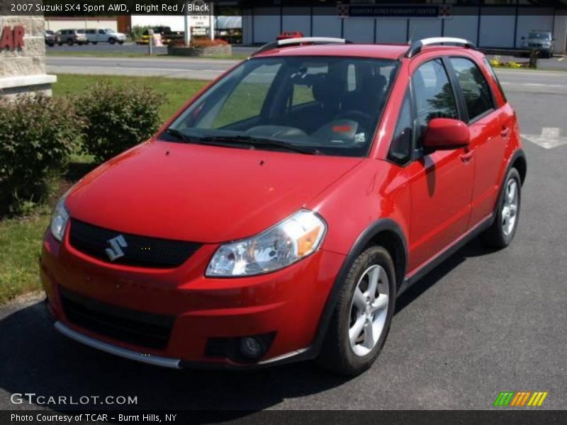 Bright Red / Black 2007 Suzuki SX4 Sport AWD