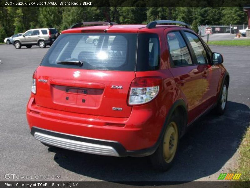 Bright Red / Black 2007 Suzuki SX4 Sport AWD
