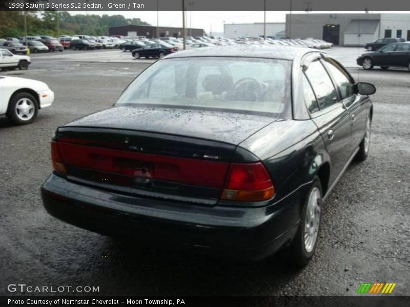Green / Tan 1999 Saturn S Series SL2 Sedan