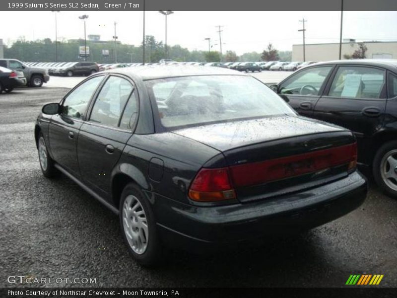Green / Tan 1999 Saturn S Series SL2 Sedan