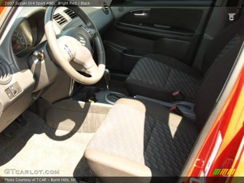 Bright Red / Black 2007 Suzuki SX4 Sport AWD