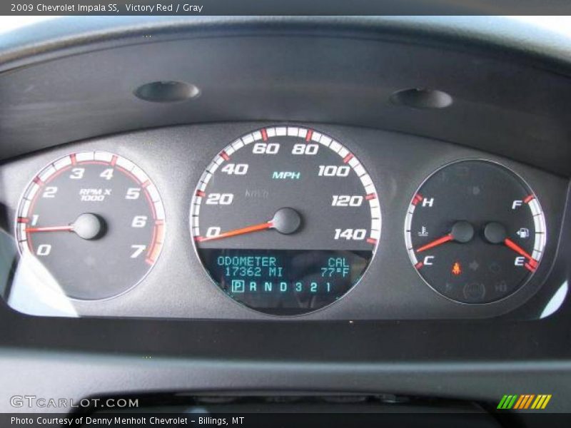 Victory Red / Gray 2009 Chevrolet Impala SS
