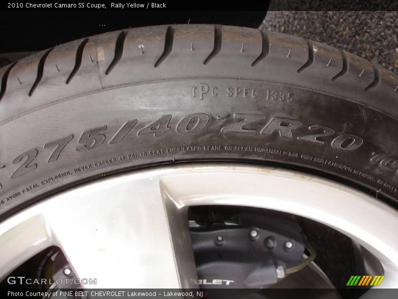 Rally Yellow / Black 2010 Chevrolet Camaro SS Coupe