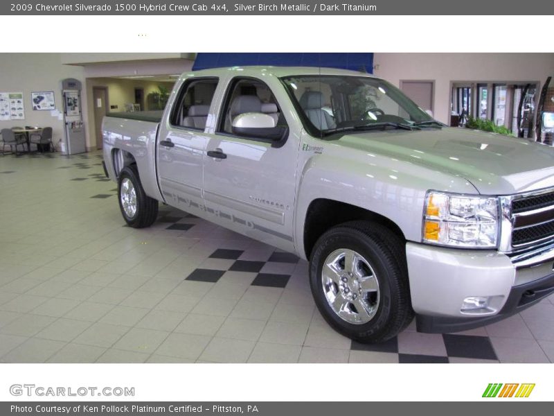 Silver Birch Metallic / Dark Titanium 2009 Chevrolet Silverado 1500 Hybrid Crew Cab 4x4