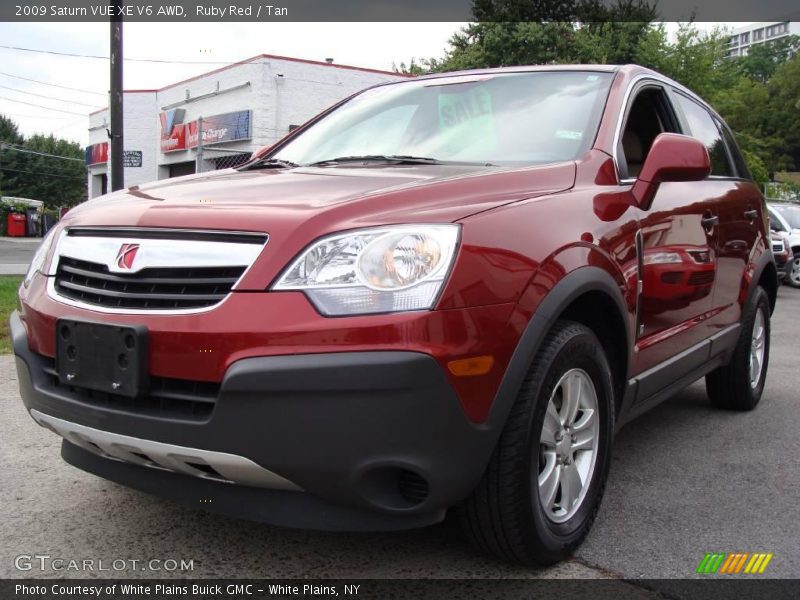 Ruby Red / Tan 2009 Saturn VUE XE V6 AWD