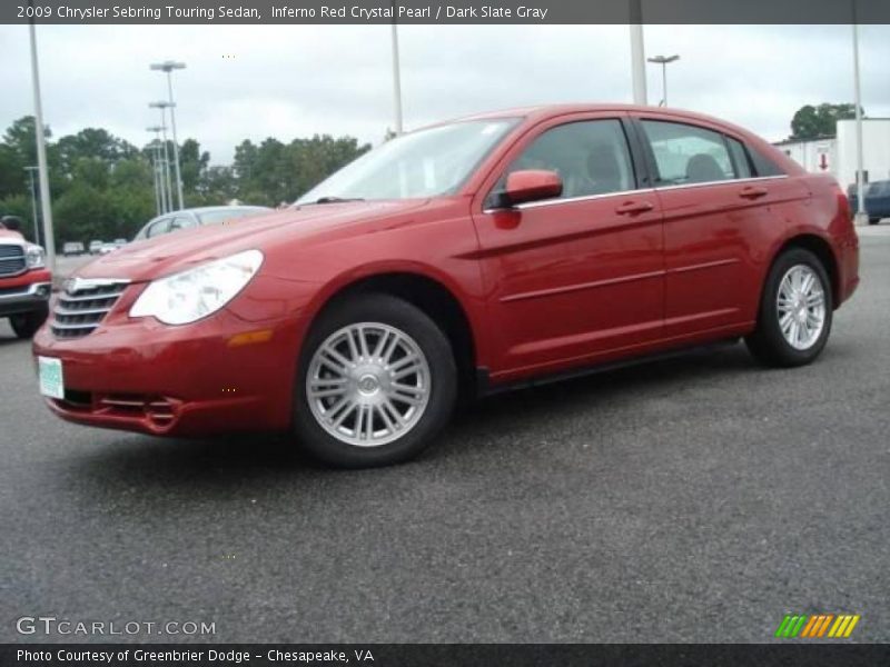 Inferno Red Crystal Pearl / Dark Slate Gray 2009 Chrysler Sebring Touring Sedan