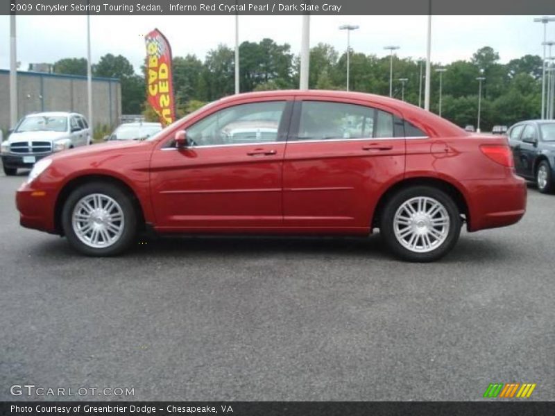 Inferno Red Crystal Pearl / Dark Slate Gray 2009 Chrysler Sebring Touring Sedan