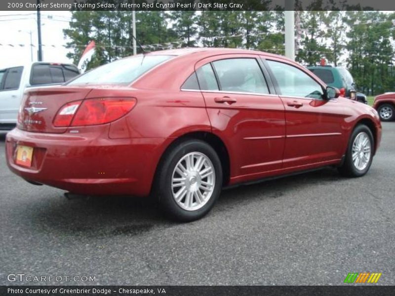 Inferno Red Crystal Pearl / Dark Slate Gray 2009 Chrysler Sebring Touring Sedan