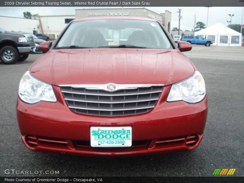 Inferno Red Crystal Pearl / Dark Slate Gray 2009 Chrysler Sebring Touring Sedan