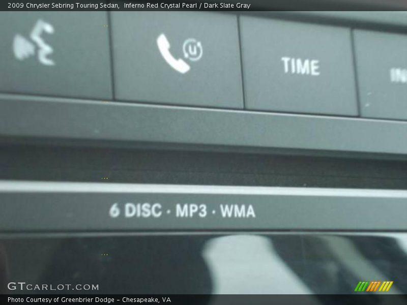 Inferno Red Crystal Pearl / Dark Slate Gray 2009 Chrysler Sebring Touring Sedan