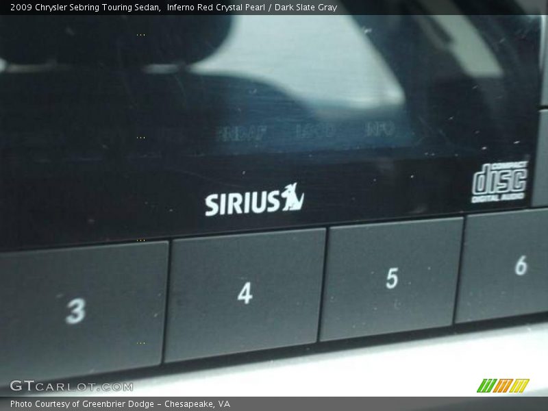 Inferno Red Crystal Pearl / Dark Slate Gray 2009 Chrysler Sebring Touring Sedan