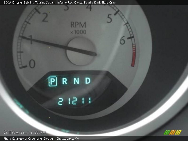Inferno Red Crystal Pearl / Dark Slate Gray 2009 Chrysler Sebring Touring Sedan