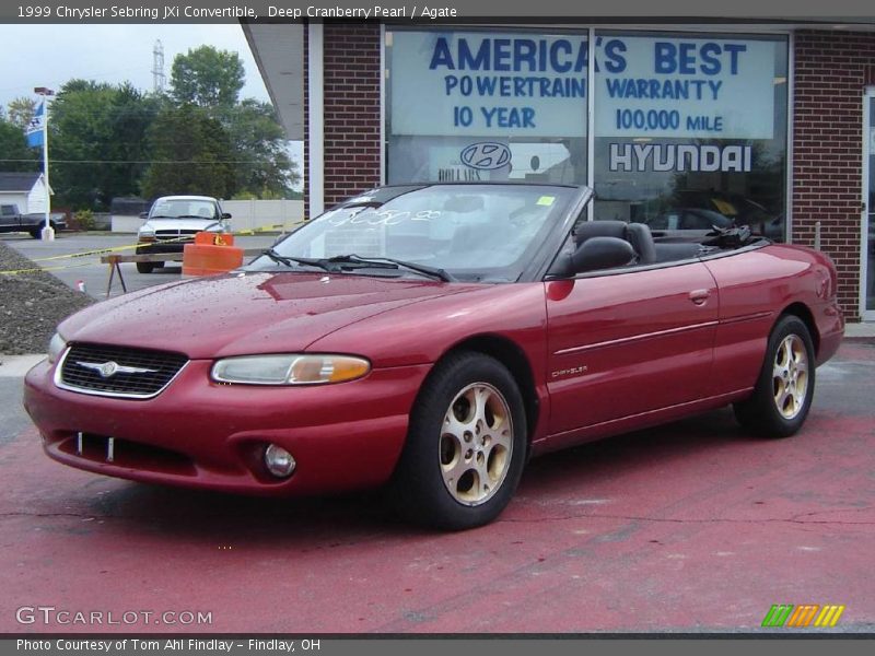 Deep Cranberry Pearl / Agate 1999 Chrysler Sebring JXi Convertible