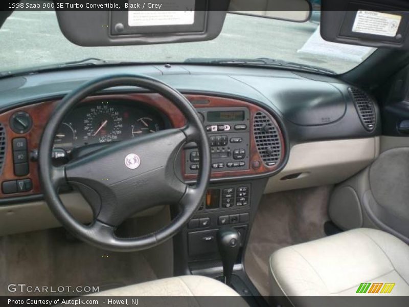 Black / Grey 1998 Saab 900 SE Turbo Convertible