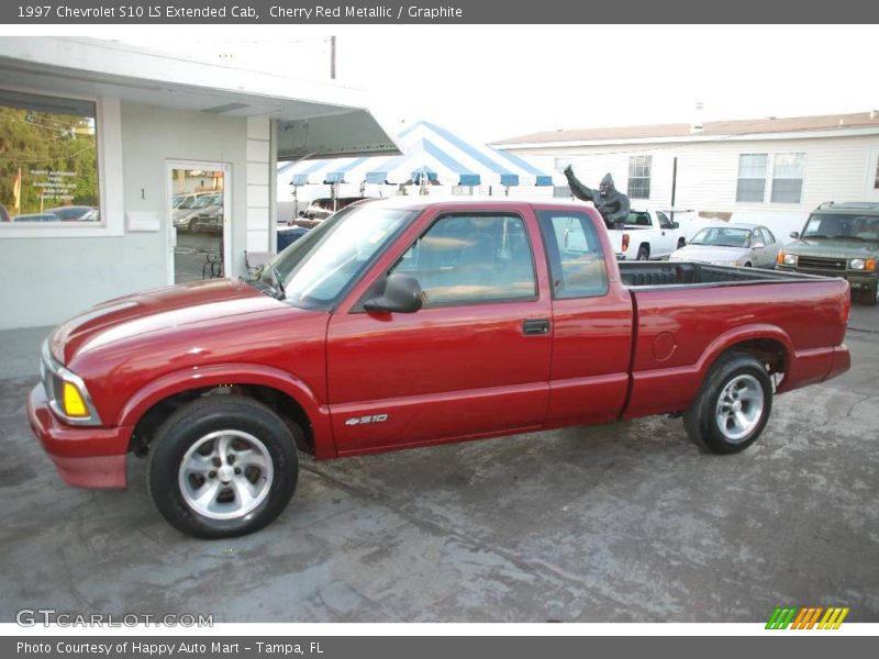 Cherry Red Metallic / Graphite 1997 Chevrolet S10 LS Extended Cab