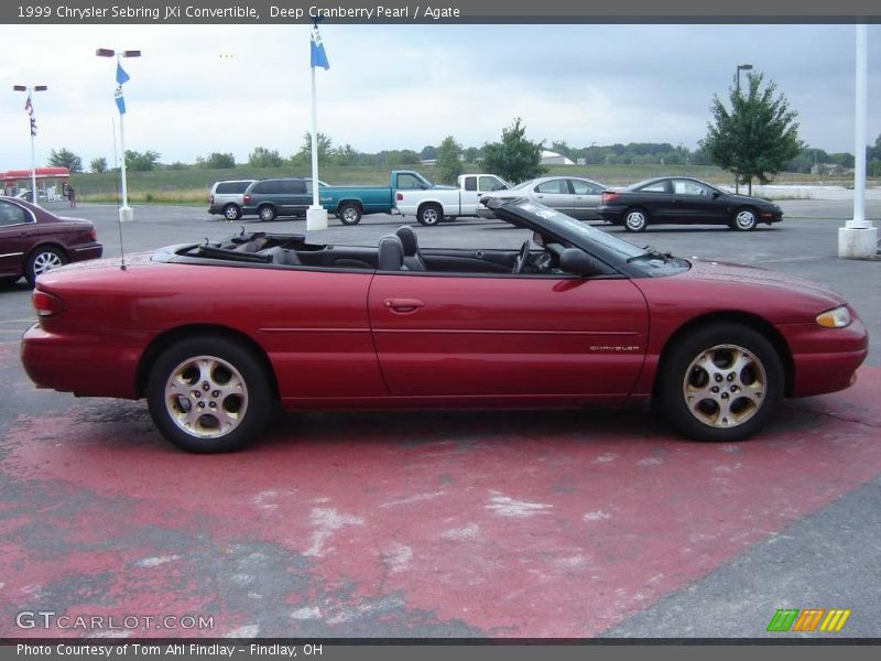 Deep Cranberry Pearl / Agate 1999 Chrysler Sebring JXi Convertible