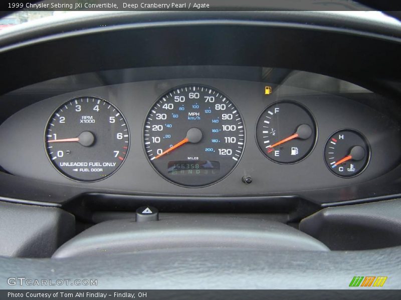 Deep Cranberry Pearl / Agate 1999 Chrysler Sebring JXi Convertible