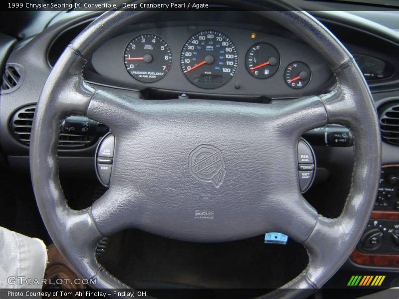 Deep Cranberry Pearl / Agate 1999 Chrysler Sebring JXi Convertible