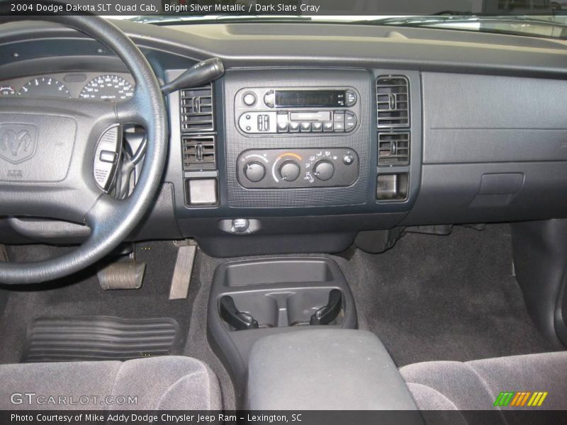 Bright Silver Metallic / Dark Slate Gray 2004 Dodge Dakota SLT Quad Cab