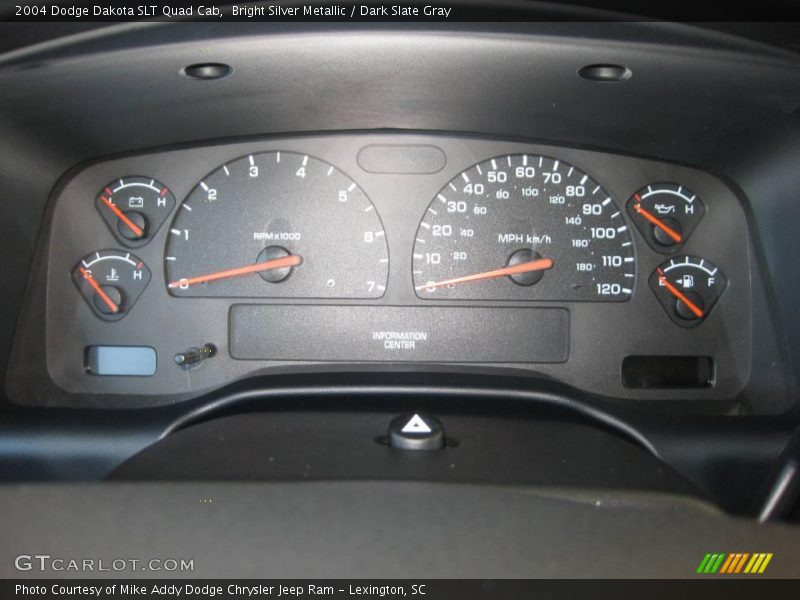 Bright Silver Metallic / Dark Slate Gray 2004 Dodge Dakota SLT Quad Cab