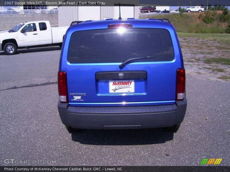 Electric Blue Pearl / Dark Slate Gray 2007 Dodge Nitro SXT