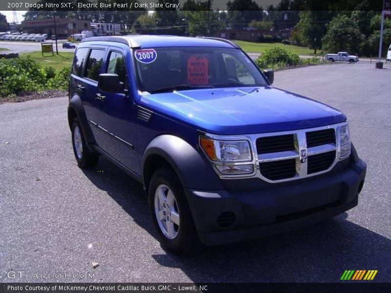 Electric Blue Pearl / Dark Slate Gray 2007 Dodge Nitro SXT