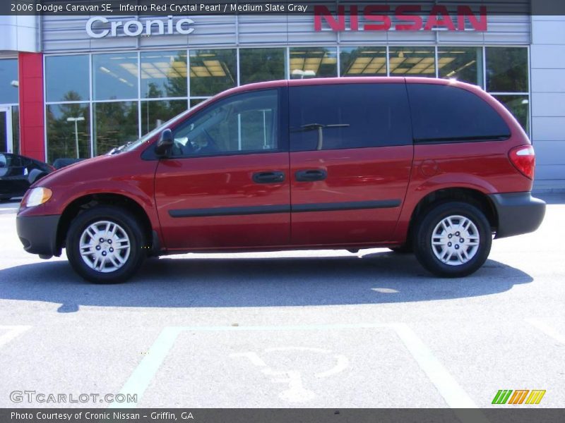 Inferno Red Crystal Pearl / Medium Slate Gray 2006 Dodge Caravan SE