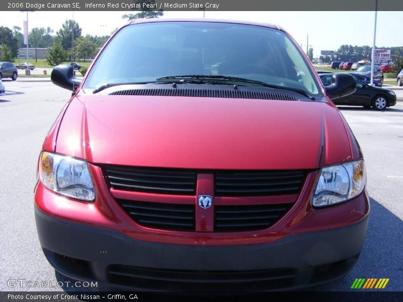 Inferno Red Crystal Pearl / Medium Slate Gray 2006 Dodge Caravan SE